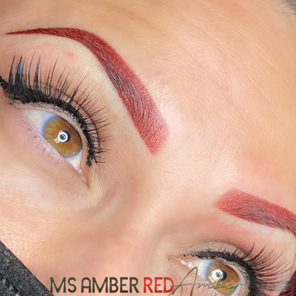 unicorn bright colorful permanent makeup eyebrow ombre tattooed makeup msamberred las vegas